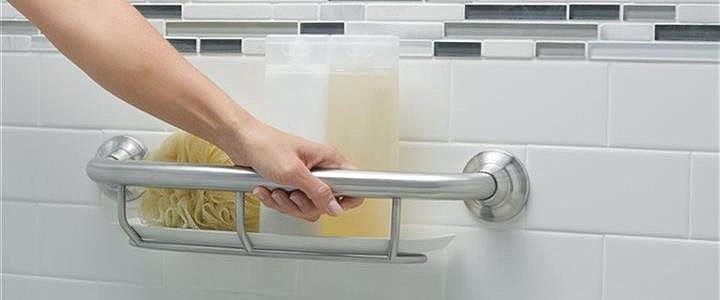 Add a handheld shower to increase functionality while seated and help prevent falls in the bath.