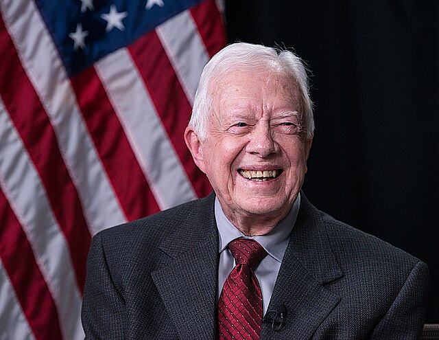 Former President Jimmy Carter at a Civil Rights Summit in 2014. Photo by Lauren Gerson, courtesy Wikimedia Commons