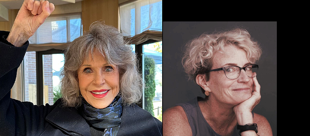 (left) Jane Fonda, courtesy of JaneFonda.com; (right) Ashton Applewhite