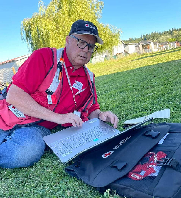 David Allen of Oak Harbor WA while volunteering for the Red Cross, photo courtesy of the Red Cross